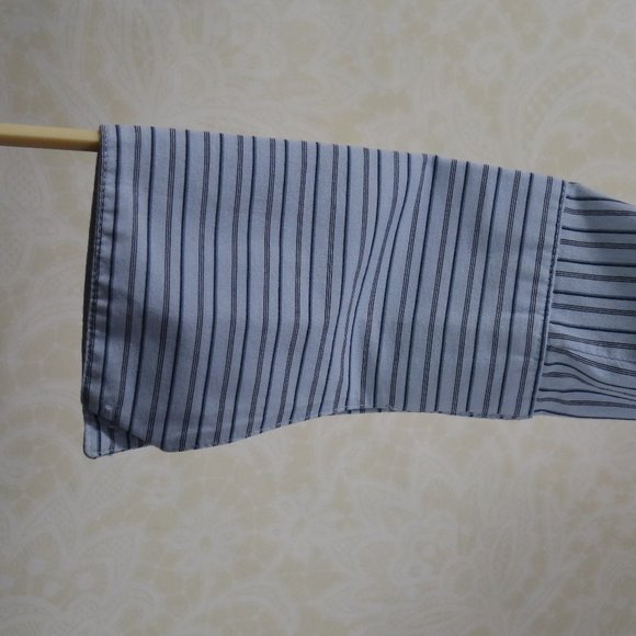 SO..SO REAL SO RIGHT  Blue Striped V-Neck Button Close - Picture 11 of 16